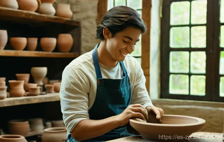의미 있는 일의 정의와 그 중요성 - Image Prompt 1: The Artisan's Joyful Focus**